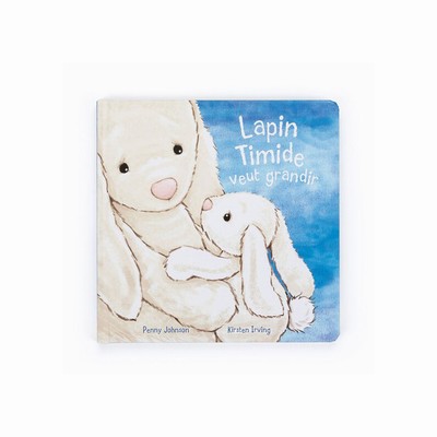 Jellycat Lapin Timide Veut Grandir Livre and Bashful Cream Bunny Medium UK | 08569KUFE